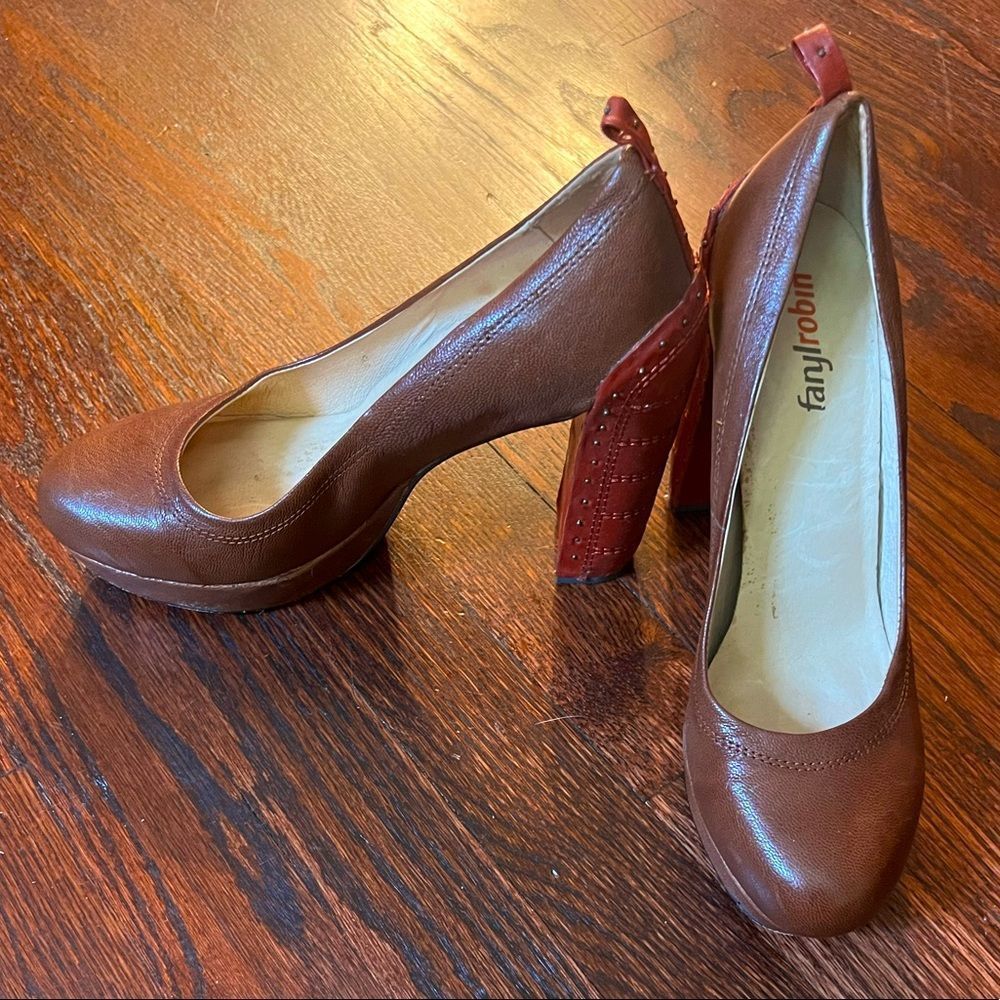 Farylrobin leather 5” heels